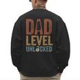 Dad Level Unlocked Father To Be New Daddy Men's Sweatshirt Back Print