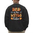 Dad Little Cutie Baby Shower Orange 1st Birthday Party Men's Sweatshirt Back Print