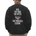 Dad The Man The Myth The Poolhall Legend Pool Billiards Dad Men's Sweatshirt Back Print