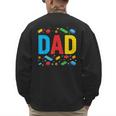 Dad Master Builder Building Bricks Blocks Family Fathers Day Men's Sweatshirt Back Print
