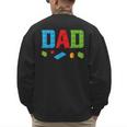 Dad Master Builder Building Bricks Blocks Family Set Parents Small Men's Sweatshirt Back Print
