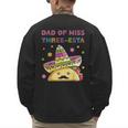 Dad Of Miss Three-Esta Mexican Fiesta 3rd Birthday Outfit Men's Sweatshirt Back Print Dad Of Miss Three-Esta Mexican Fiesta 3rd Birthday Outfit Men's Sweatshirt Back Print