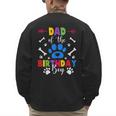 Dad And Mom Of The Birthday Boy Dog Paw Family Matching Men's Sweatshirt Back Print