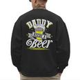 Dad Needs A Beer Button Up Shirts Beer Drinking Lover Men's Sweatshirt Back Print