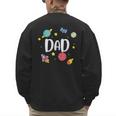 Dad Outer Space Galaxy Birthday For Family Men's Sweatshirt Back Print