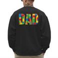 Dad Parent Brick Master Builder Building Blocks Set FamilyMen's Sweatshirt Back Print