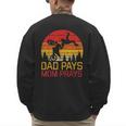 Dad Pays Mom Prays Dirt Bike Retro Motocross Boys Kids Men's Sweatshirt Back Print