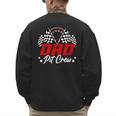 Dad Pit Crew Birthday Party Race Car Lover Racing Family Men's Sweatshirt Back Print