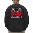 Dad Pit Crew Chief Racing Birthday Childs Party Fun Men's Sweatshirt Back Print