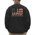 Dad Protector Hero Legend USA Flag Dad Father's Day Men's Sweatshirt Back Print