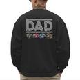 Dad Retro Monster Truck Family Crew Birthday Matching Family Men's Sweatshirt Back Print