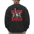Dad Rockin One Birthday Family Matching Rock Guitar Men's Sweatshirt Back Print