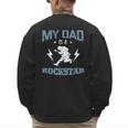 MY DAD IS A ROCKSTAR DADDY Father Sday Men's Sweatshirt Back Print