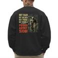 My Dad Is A Soldier Hero Proud Army Son US Military Men's Sweatshirt Back Print