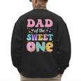 Dad Of The Sweet One 1st Birthday Donut Bday Party Men's Sweatshirt Back Print
