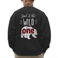 Dad Of The Wild One Shirt Bear Lumberjack 1st Birthday Tee Men's Sweatshirt Back Print