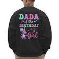 Dada Of The Birthday For Girl Dinosaur T-Rex Party Family Men's Sweatshirt Back Print