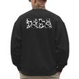 Dada Cow Print Cow Pattern Cow Dad Father's Day Daddy Cow Men's Sweatshirt Back Print