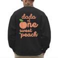 Dada Dad First Birthday One Sweet Peach Bday Family Matching Men's Sweatshirt Back Print