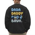 Dada Daddy Dad Bruh Fathers Day Blue Dog Men's Sweatshirt Back Print