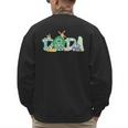 Dada Farm Animal Birthday Family Matching Party Dad Father Men's Sweatshirt Back Print