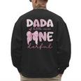 Dada Of Little Miss Onederful First Birthday Girl Bow Men's Sweatshirt Back Print