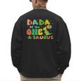 Dada Of The One-A-Saurus 1st Birthday Boy Dinosaur Family Men's Sweatshirt Back Print