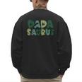 Dada Saurus Dad Dinosaur Three Rex Birthday Boy Girl Family Men's Sweatshirt Back Print