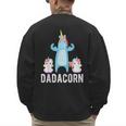 Dadacorn Unicorn Lover Tee For Papa Dad And Kid Men's Sweatshirt Back Print