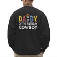 Daddy 1st Birthday Cowboy Western Daddy Birthday Boy Men's Sweatshirt Back Print Daddy 1st Birthday Cowboy Western Daddy Birthday Boy Men's Sweatshirt Back Print