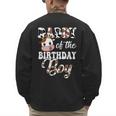 Daddy Of The Birthday Boy Cow Farm 1St Birthday Boy Men's Sweatshirt Back Print
