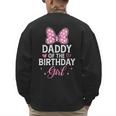 Daddy Of The Birthday Girl Pink Bow Birthday Family Matching Men's Sweatshirt Back Print