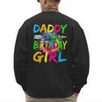 Daddy Of The Birthday Girl Retro 80's Party Men's Sweatshirt Back Print