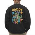 Daddy Of The Birthday Party Outfit Dinosaur Squad Dad Men's Sweatshirt Back Print