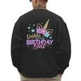 Daddy Of The Birthday Princess Girl Dad Unicorn Bday Party Men's Sweatshirt Back Print