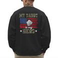 My Daddy Is My Hero Military Dad American Flag Army Proud Ar Men's Sweatshirt Back Print