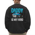 Daddy Is My Hero Police Toddler Police Officer Cop Boys Kids Men's Sweatshirt Back Print