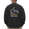 Daddy Of Mr One-Derful Party Blue-Gold Dad Boy 1st Birthday Men's Sweatshirt Back Print