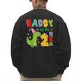 Daddy Of The Two Rex 2Nd Birthday Boy Dinosaur T-Rex Men's Sweatshirt Back Print