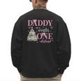Daddy In a Winter Onederland Birthday Girl Christmas Tree Men's Sweatshirt Back Print