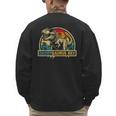 Daddysaurus Rex Dinosaur Daddy Saurus Rex Family Matching Men's Sweatshirt Back Print
