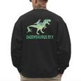 DaddysaurusRex Dinosaur Daddy Saurus Dad 2 Two Kids Dino Men's Sweatshirt Back Print