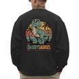 DaddysaurusRex Dinosaur Daddy Saurus Family Matching Dad Men's Sweatshirt Back Print