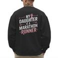 My Daughter Is A Marathon Runner Proud Mom & Dad Men's Sweatshirt Back Print