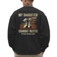My Daughter Wears Combat Boots Proud Army Dad Veteran Day Men's Sweatshirt Back Print