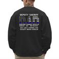 Deputy Sheriff Dad Much Cooler Fathers Day Thin Blue Line Men's Sweatshirt Back Print