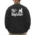 The Dogfather Tee Fathers Day Dad Dog Lover Schnauzer For Men Women Girls Kids Men's Sweatshirt Back Print