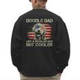 Doodle Dad Goldendoodle Regular Dad But Cooler American Flag Men's Sweatshirt Back Print