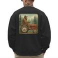 Farmer Men Tractor Rancher Farm Dad Distressed Men's Sweatshirt Back Print