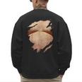 Fat Hairy Guy Big Stomach & Man Boobs Fat Dad BOD Men's Sweatshirt Back Print